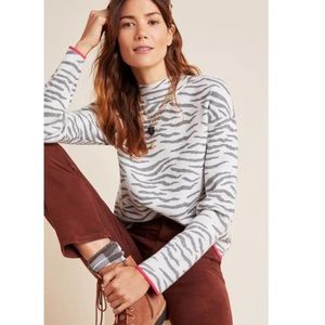 Anthropologie Zebra Print Sweater